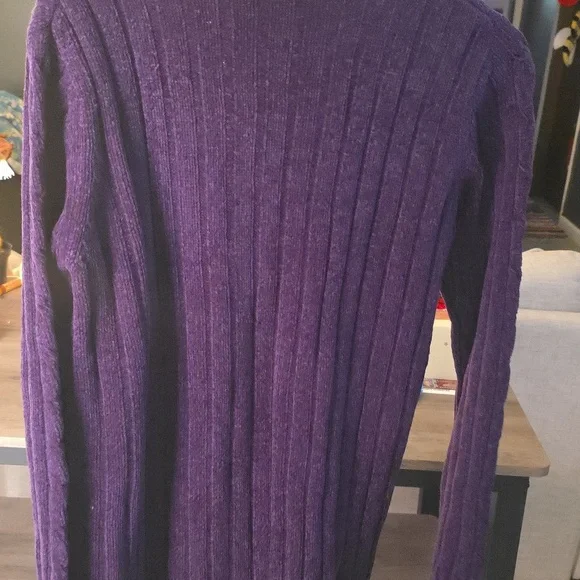 Classic Elements Deep Purple Knit Sweater - Picture 5 of 6